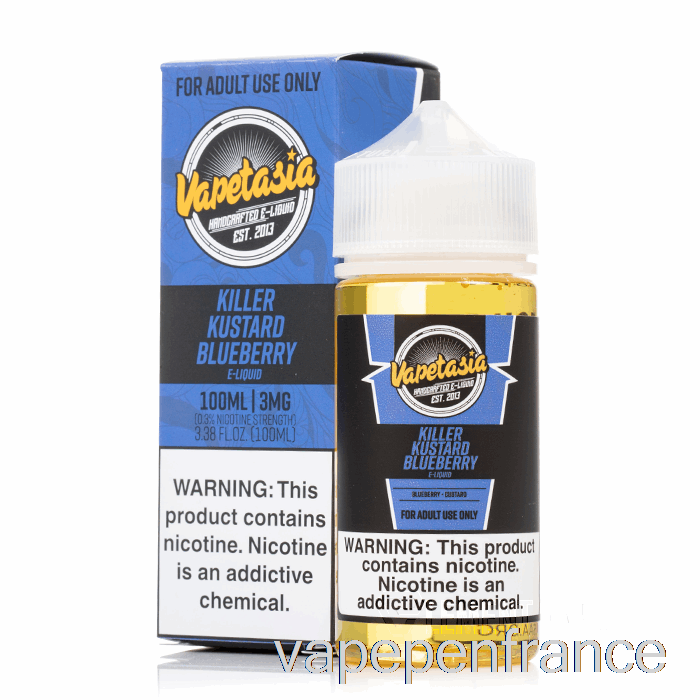 Tueur Kustard Myrtille - Vapetasia - 100ml 6mg Stylo Vape